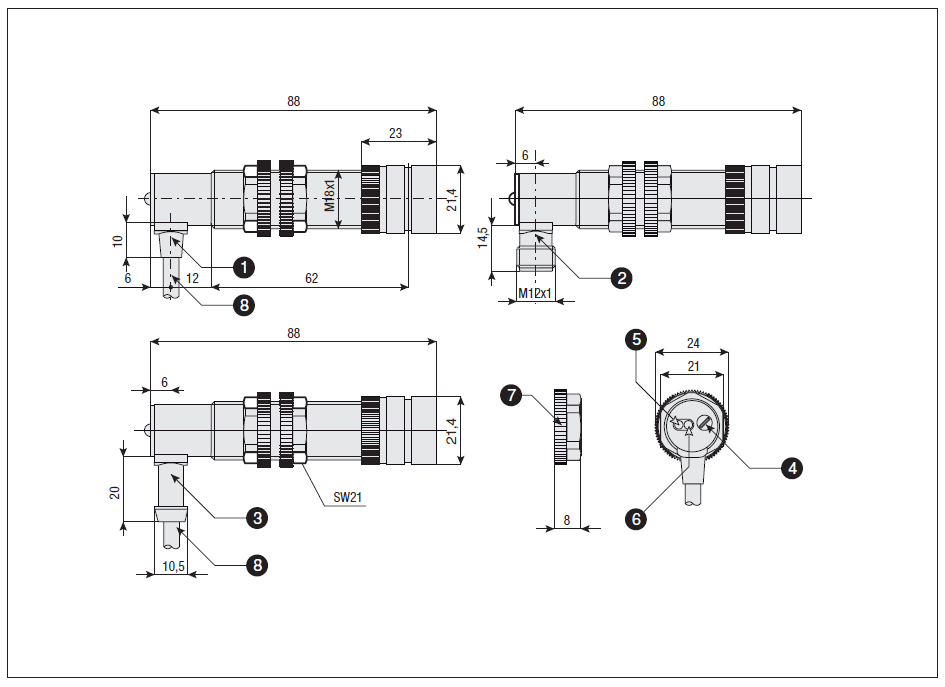 Dimensioni - Dimensions โฟโต้สวิตช์แบบทรงกระบอก รุ่น LDL Series Dimensioni - Dimensions โฟโต้สวิตช์แบบทรงกระบอก รุ่น LDL Series